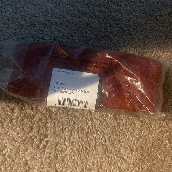 Free people Live It Up Lace Bodysuit in Rust Red, XS - Picture 5 of 5